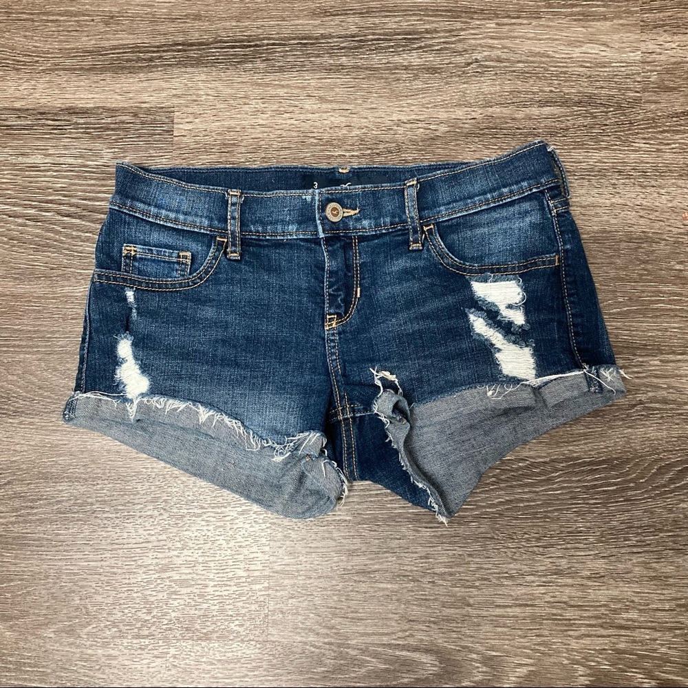 Hollister Low Rise Denim Short Shorts